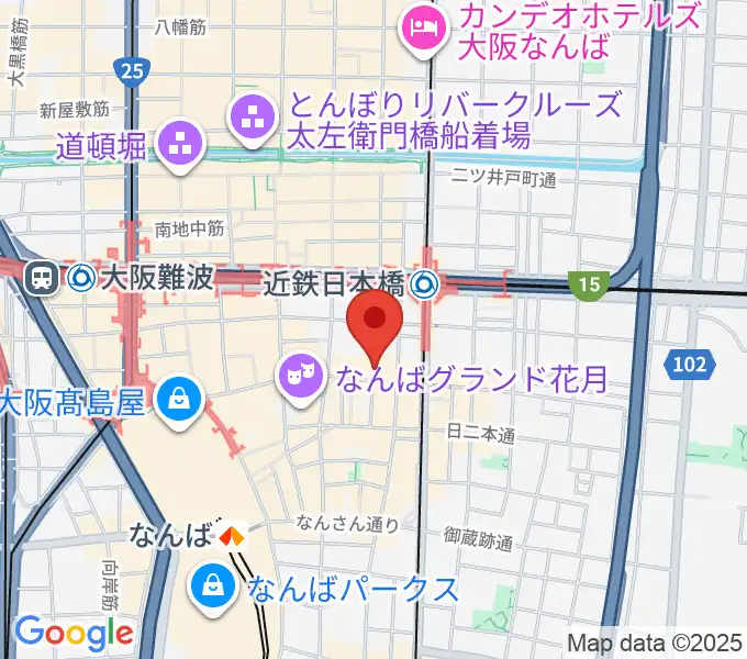 味園ユニバースの地図