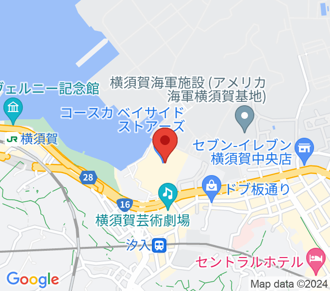 島村楽器 Coaska Bayside Stores横須賀店の場所