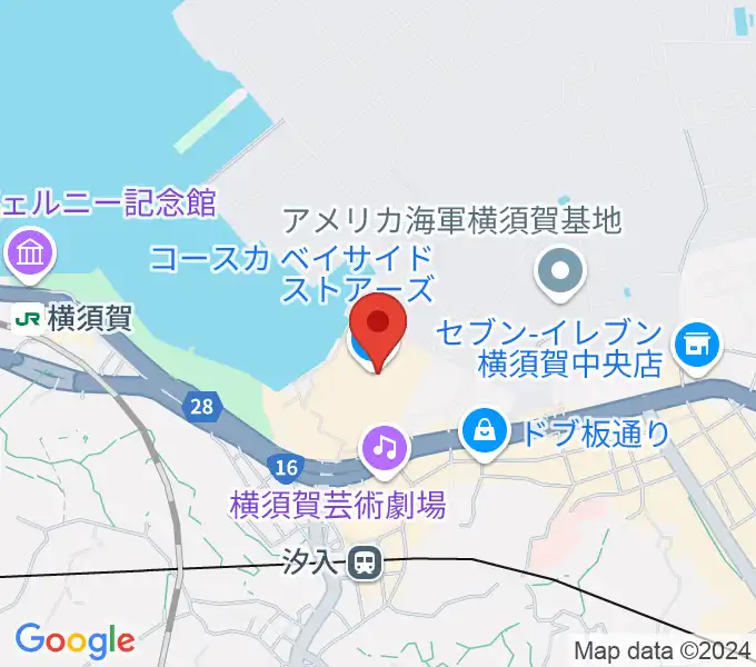 島村楽器 Coaska Bayside Stores横須賀店の地図