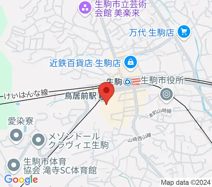 生駒RHEBGATEの地図