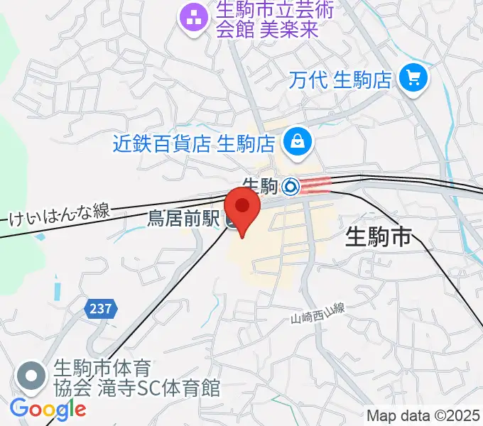 生駒RHEBGATEの地図