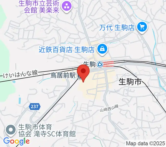 生駒RHEBGATEの地図