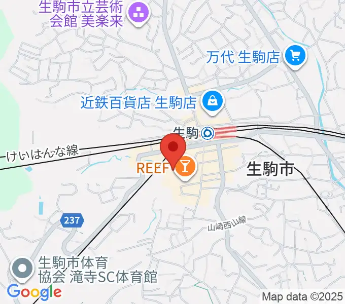 生駒RHEBGATEの地図