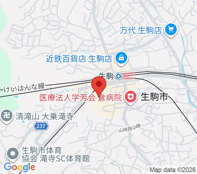 生駒RHEBGATEの地図