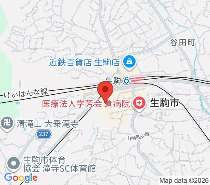 生駒RHEBGATEの地図