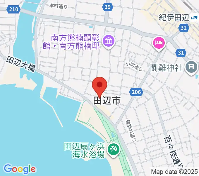 紀南文化会館の地図
