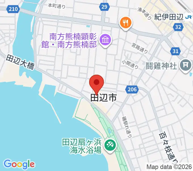 紀南文化会館の地図