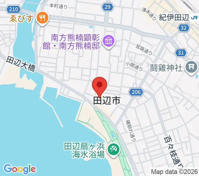 紀南文化会館の地図