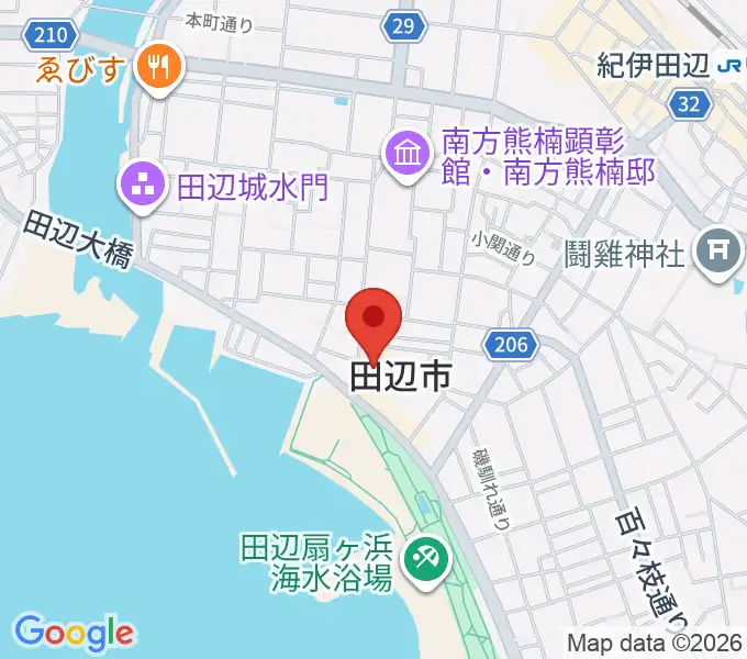 紀南文化会館の地図