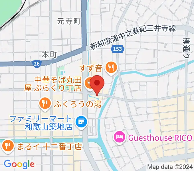 和歌山オールドタイムの地図