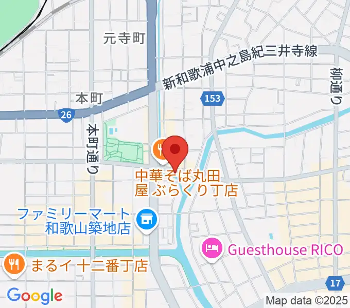 和歌山オールドタイムの地図