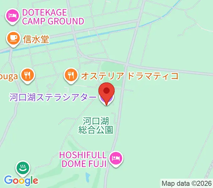 河口湖ステラシアターの地図