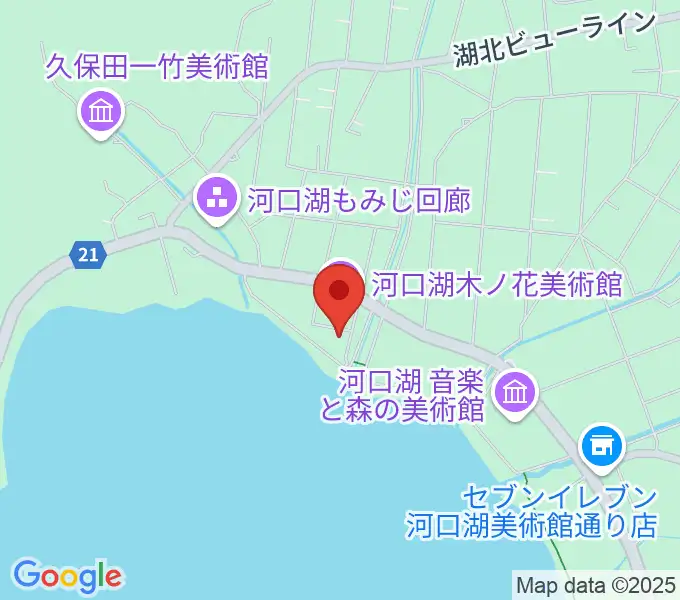 河口湖円形ホールの地図