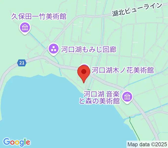 河口湖円形ホールの地図