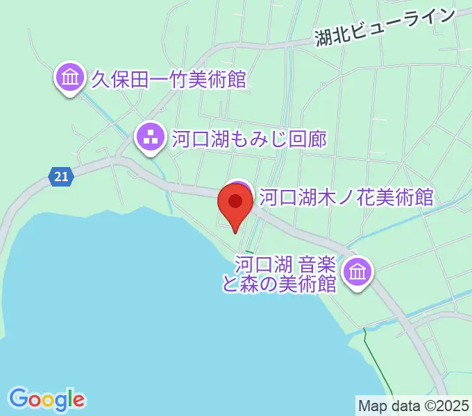 河口湖円形ホールの地図
