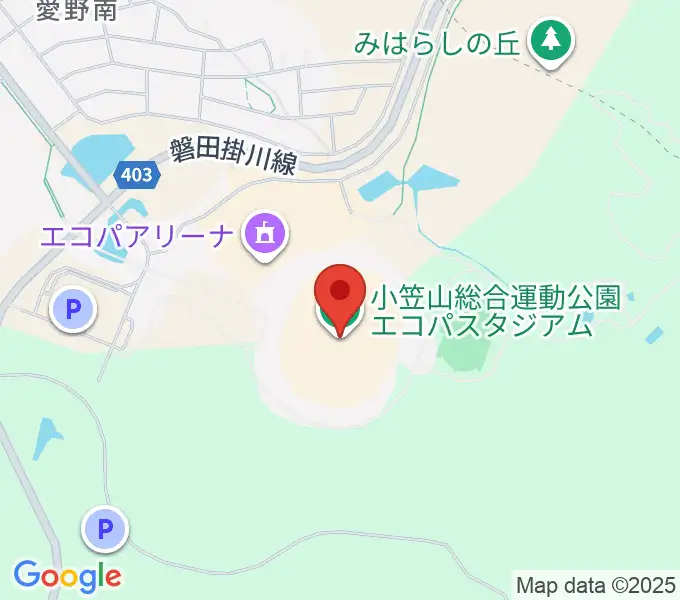静岡エコパスタジアムの地図