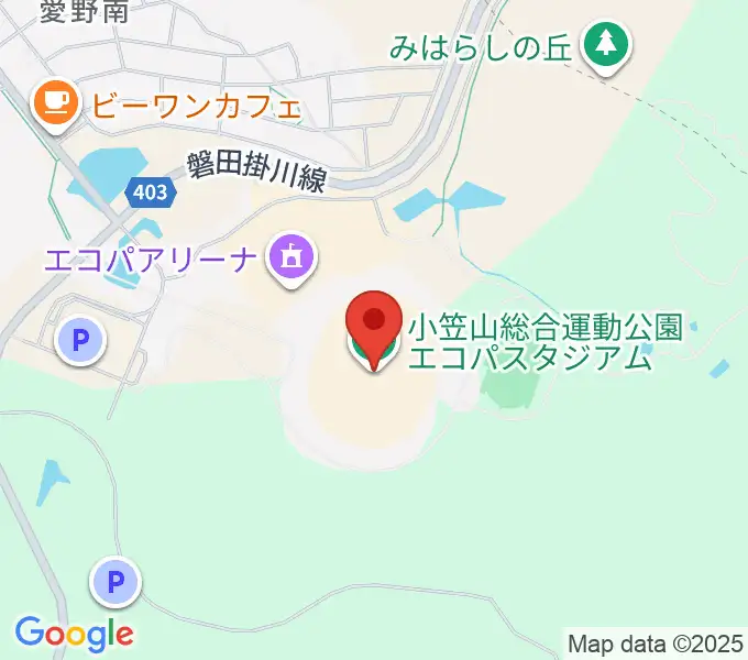 静岡エコパスタジアムの地図