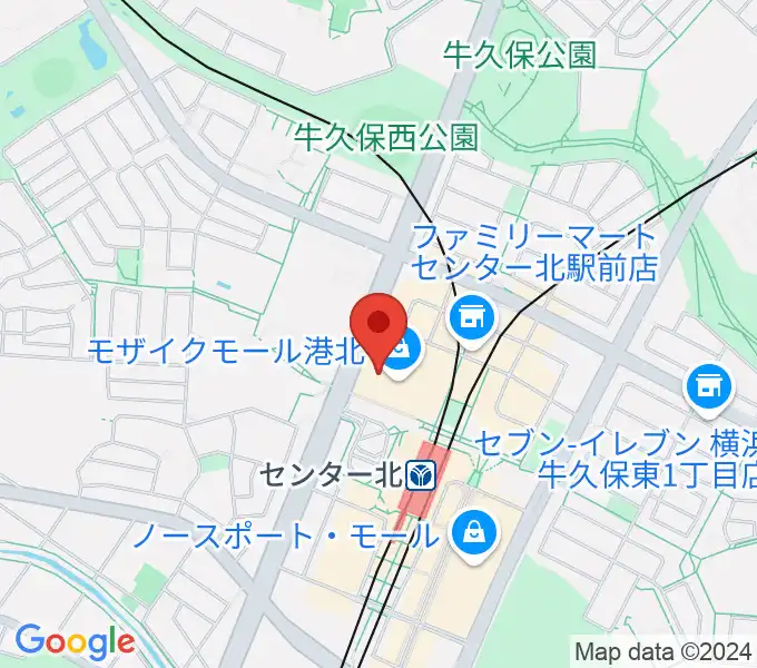 島村楽器 モザイクモール港北店の地図