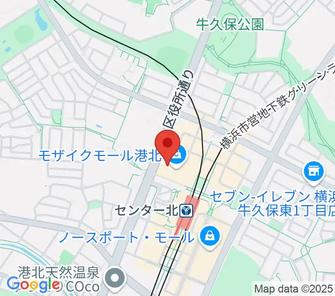 島村楽器 モザイクモール港北店の地図