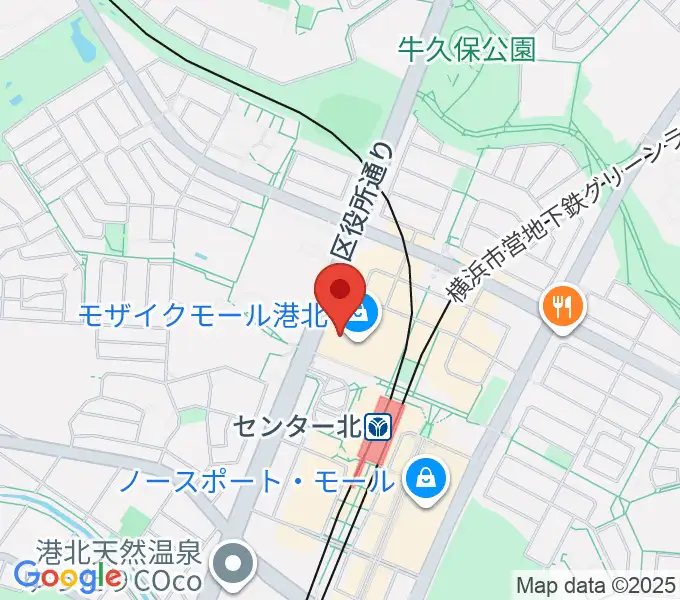 島村楽器 モザイクモール港北店の地図