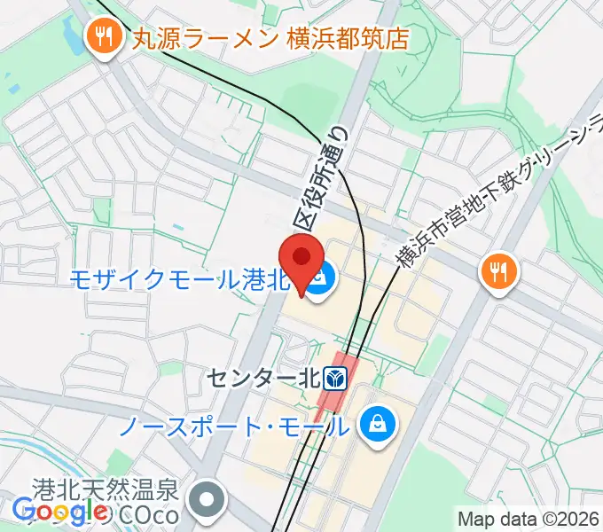 島村楽器 モザイクモール港北店の地図