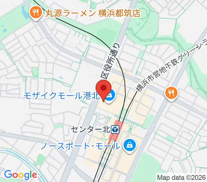 島村楽器 モザイクモール港北店の地図