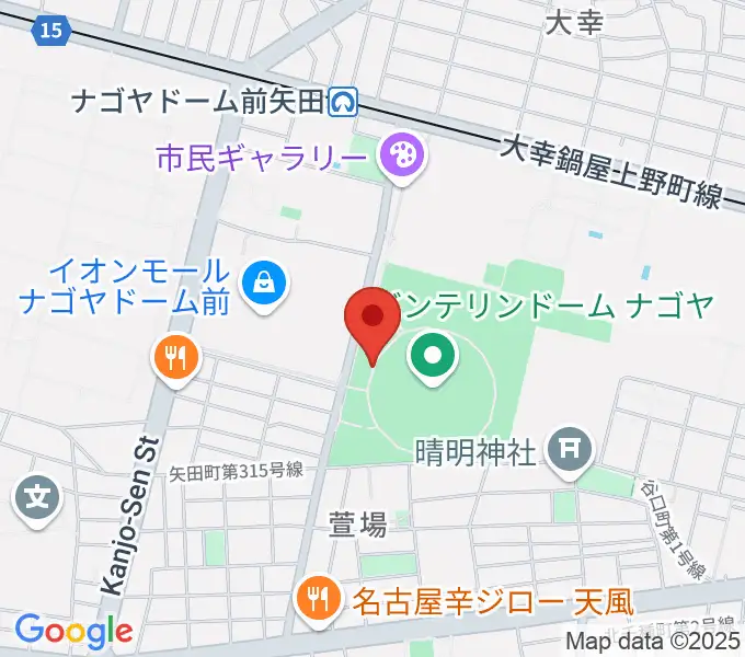 バンテリンドーム ナゴヤの地図