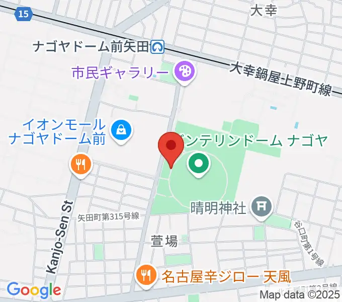バンテリンドーム ナゴヤの地図