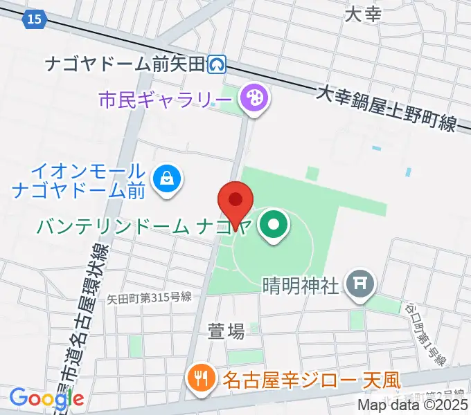 バンテリンドーム ナゴヤの地図