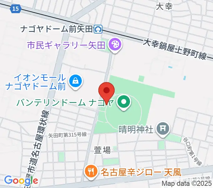 バンテリンドーム ナゴヤの地図