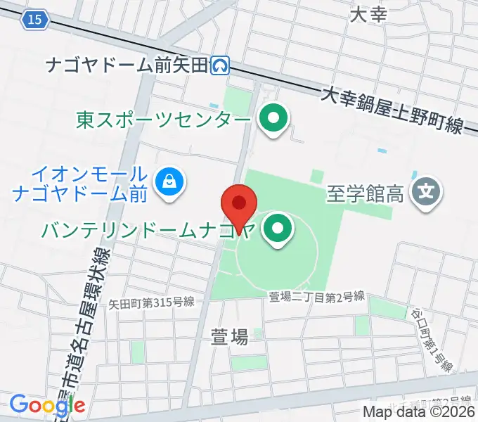バンテリンドーム ナゴヤの地図
