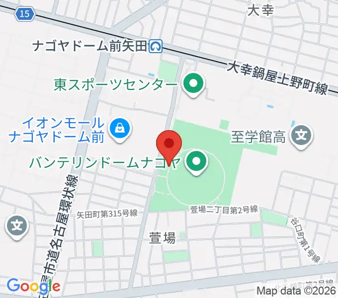 バンテリンドーム ナゴヤの地図