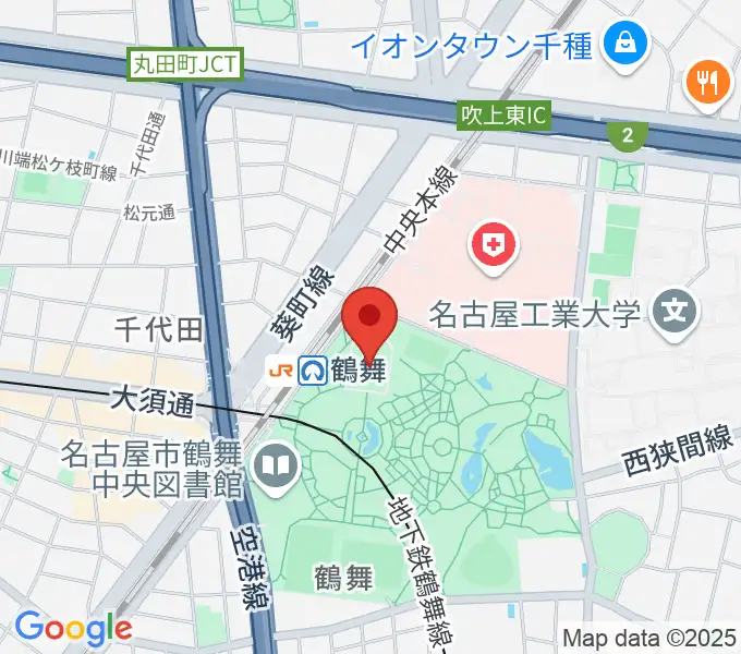 岡谷鋼機名古屋公会堂の地図