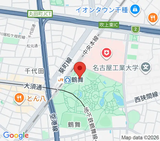 岡谷鋼機名古屋公会堂の地図