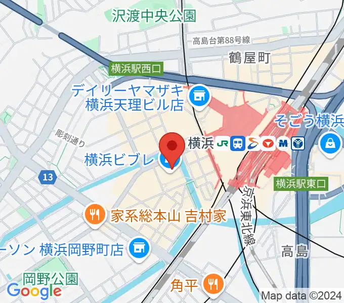 島村楽器 横浜ビブレ店の地図