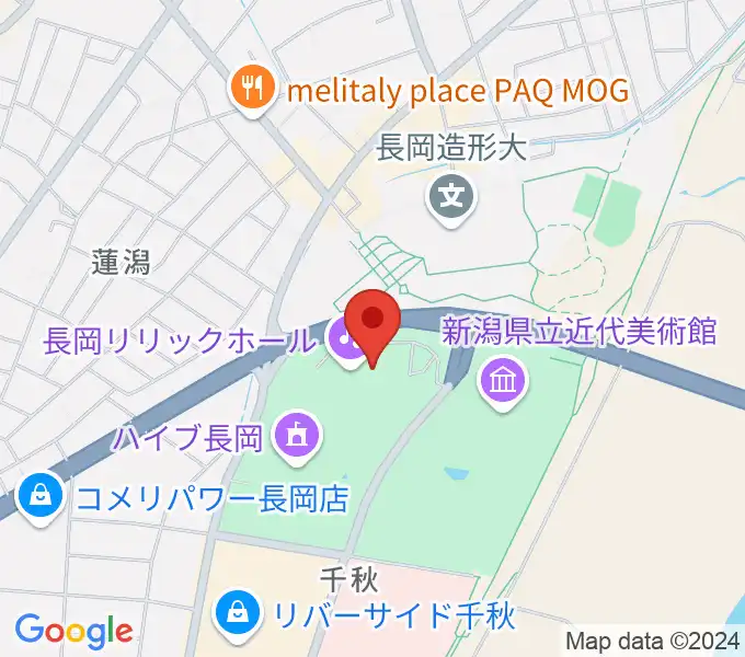 長岡リリックホールの地図