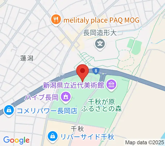 長岡リリックホールの地図