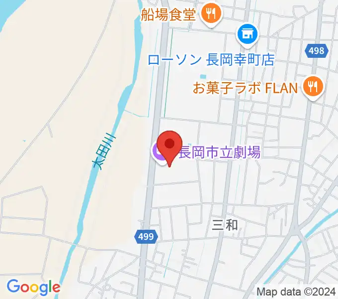 長岡市立劇場の地図