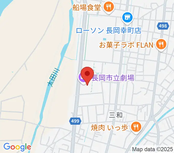 長岡市立劇場の地図