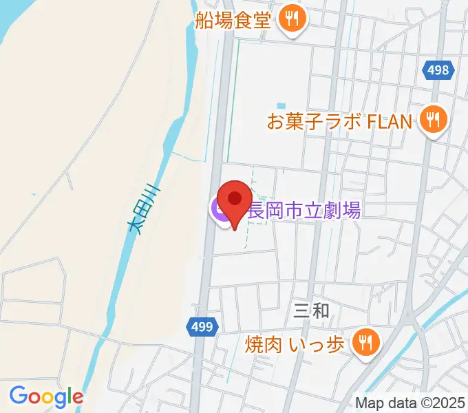 長岡市立劇場の地図