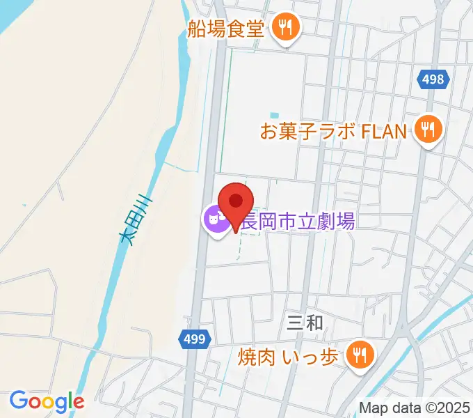 長岡市立劇場の地図