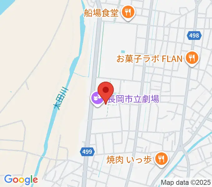 長岡市立劇場の地図