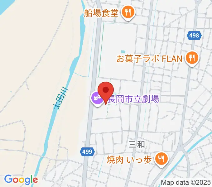 長岡市立劇場の地図