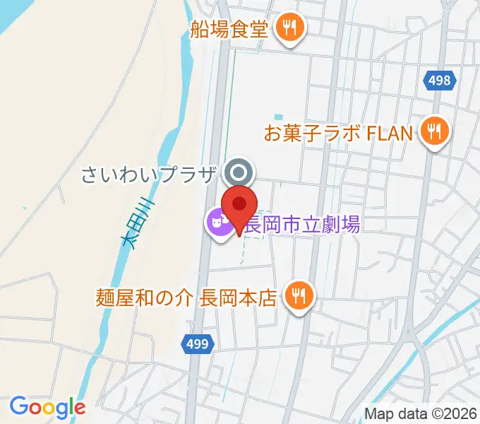 長岡市立劇場の地図
