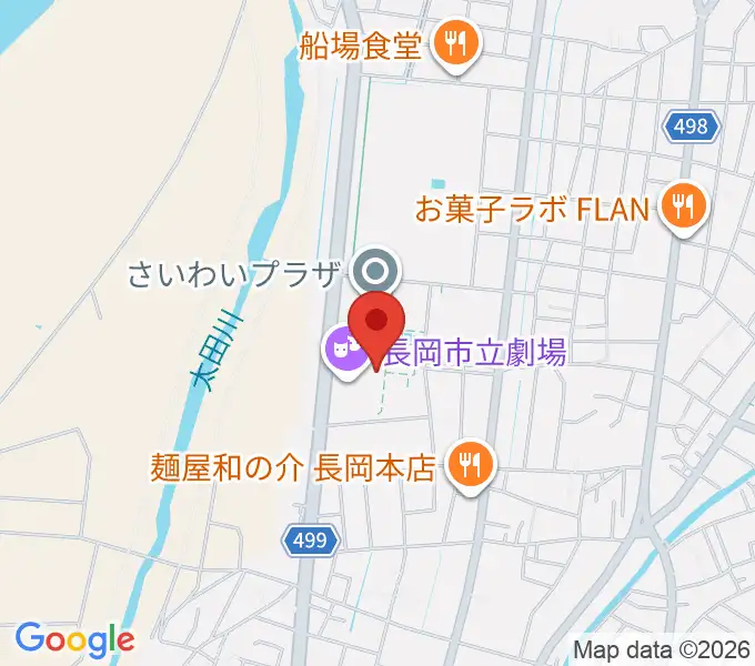 長岡市立劇場の地図