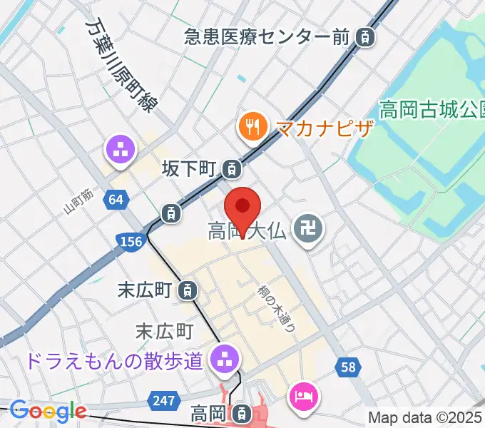 高岡クローバーホールの地図