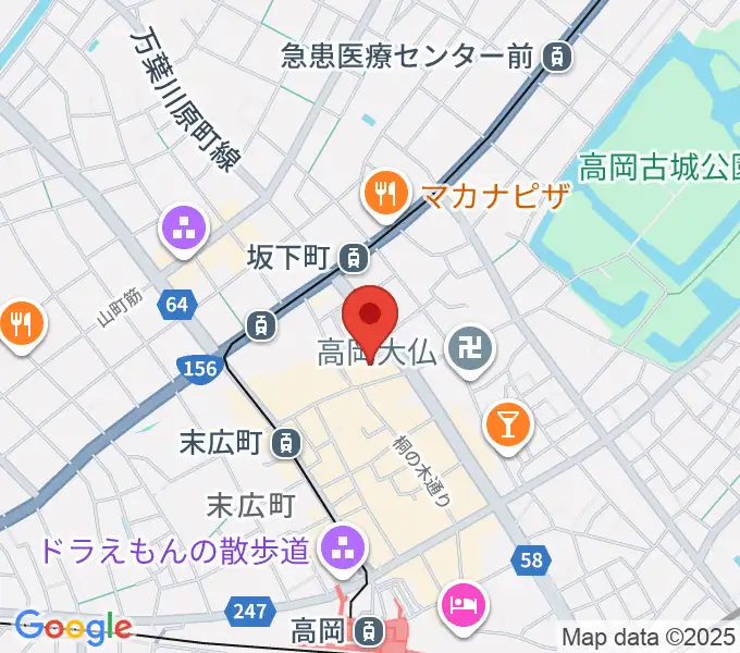 高岡クローバーホールの地図