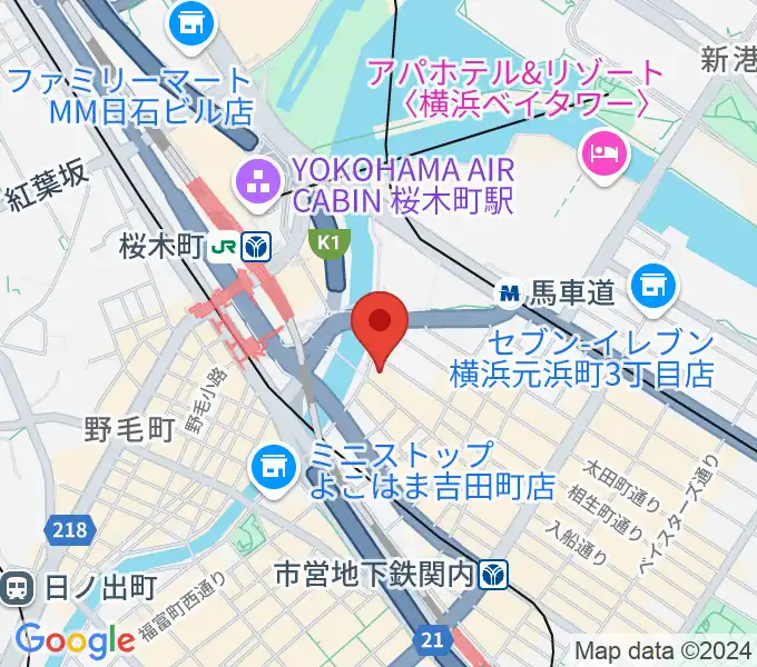 カワイ横浜の地図