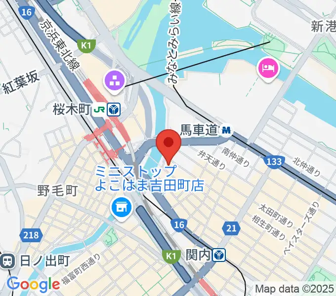 カワイ横浜の地図