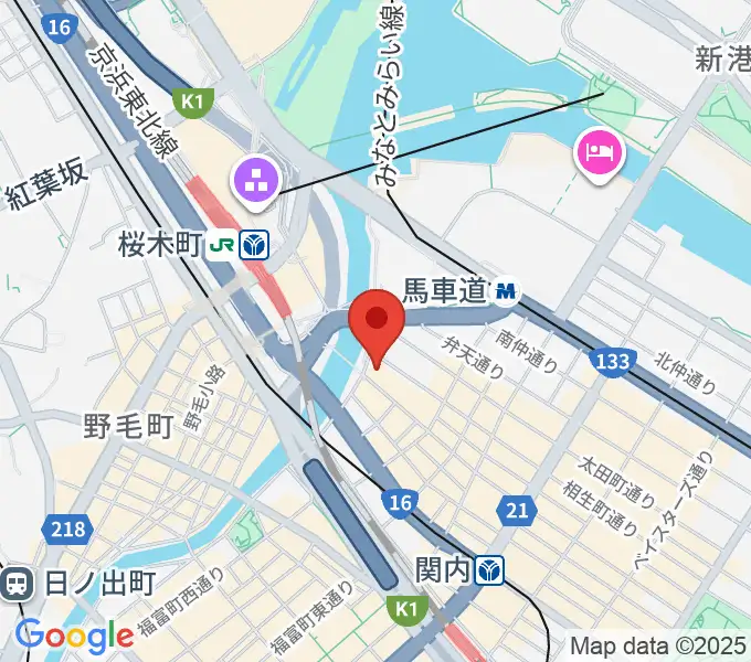 カワイ横浜の地図